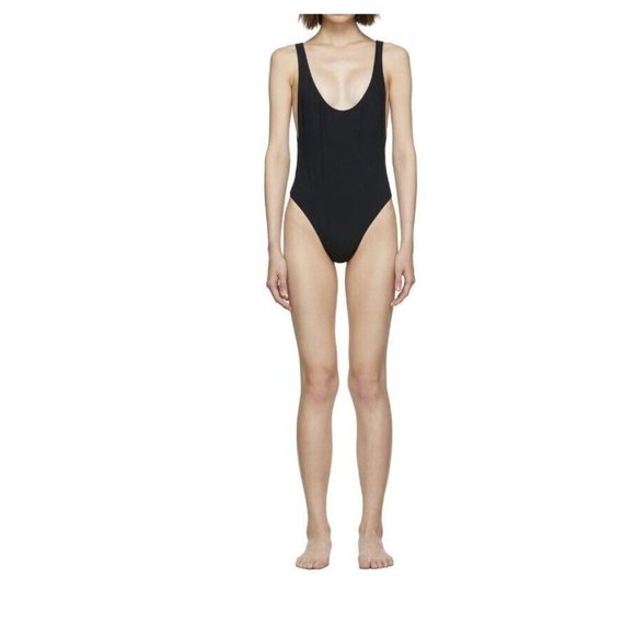 Kiki De Montparnasse Plunge Back Bodysuit Black ( L ) - Picture 1 of 4